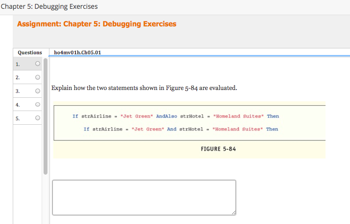 HELP ME THANKS Chapter 5: Debugging Exercises Assignment: Chapter 5: Debugging Exercises