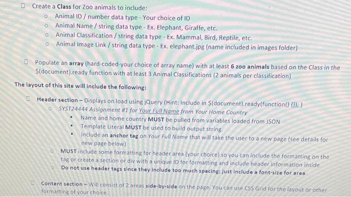jQuery Selectors and Actions, and simple ISON retrieval. Follow all details carefully