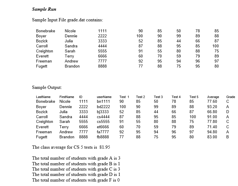 Use structures correctly. C++ programming. Make sure the output matches the sample