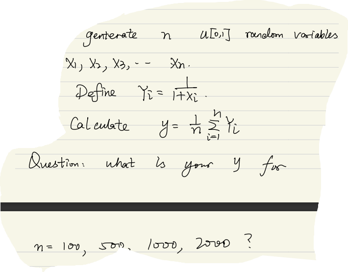method to compute 011+x1dx By calculation, we know that 011+x1dx=ln(x+1)01=ln20.6931 If x1,x2,x3,,xn,