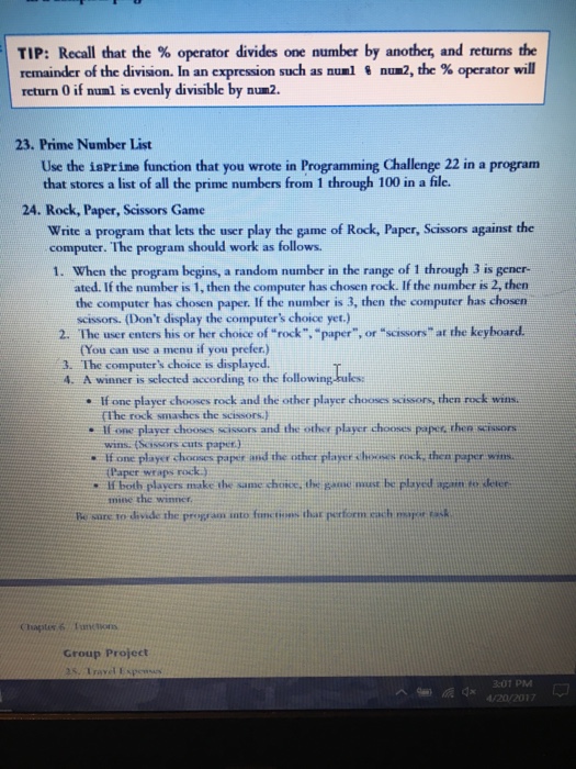  Prime Number List Use the is Prime function that you wrote