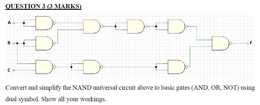 QUESTION 3 (3 MARKS) BE EF . Convert and simplify the