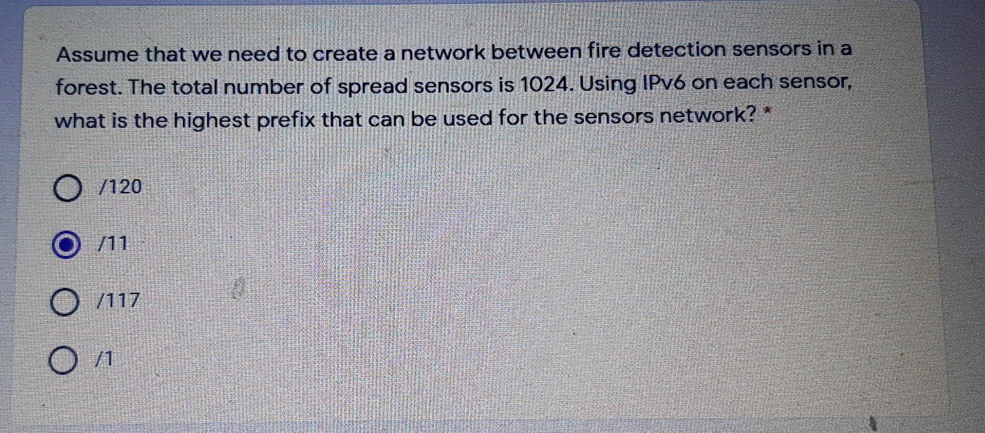 Assume that we need to create a network between fire detection