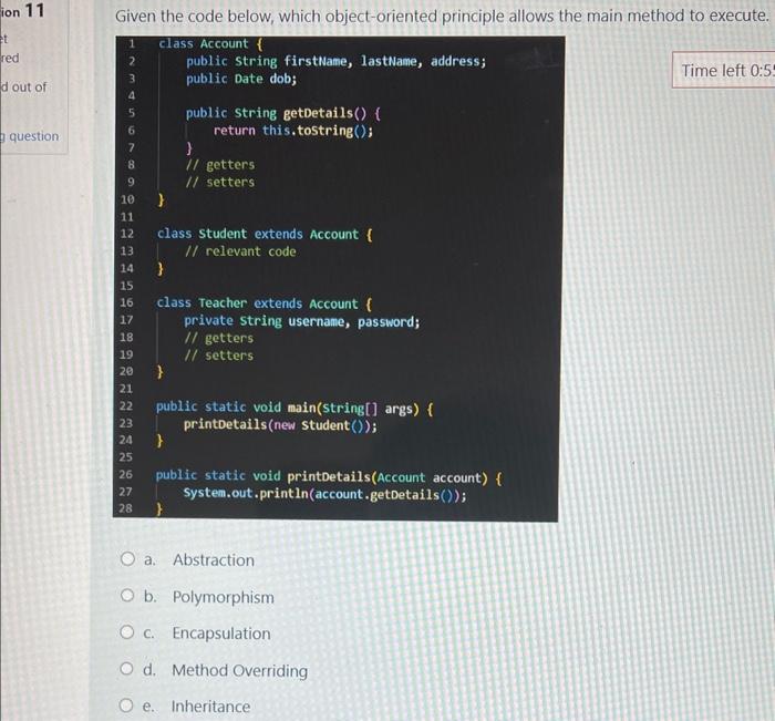 iv. All instance variables from Account are inherited by Teacher a. i