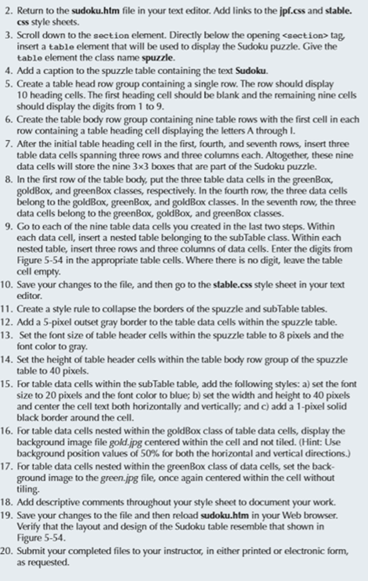 And CSS 6th Edition. APPLY Case Problem 1 Data Files needed for