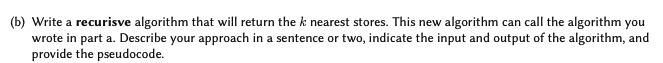 stores closest to a particular location. You are working for a department