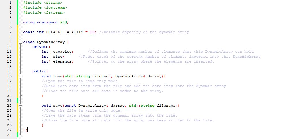Read from a file & write into a file with dynamic arrays