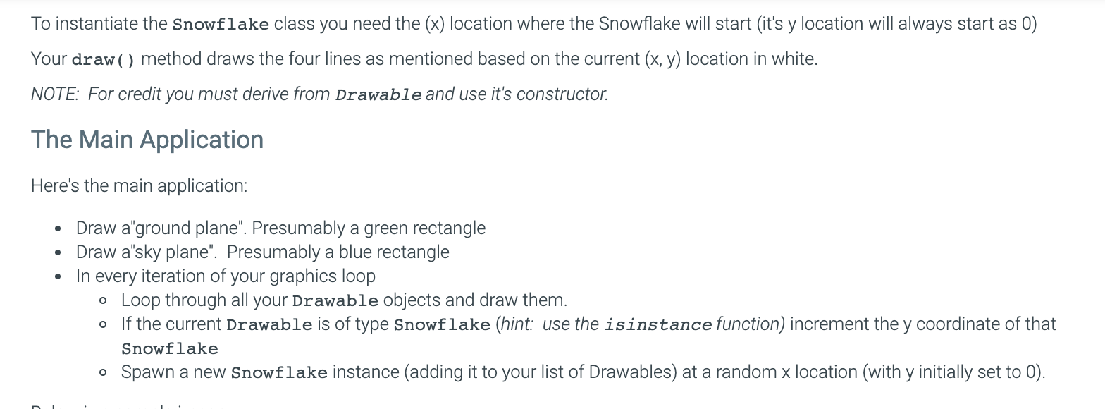 for graphics programming and add some interactivity to the application. Your Classes