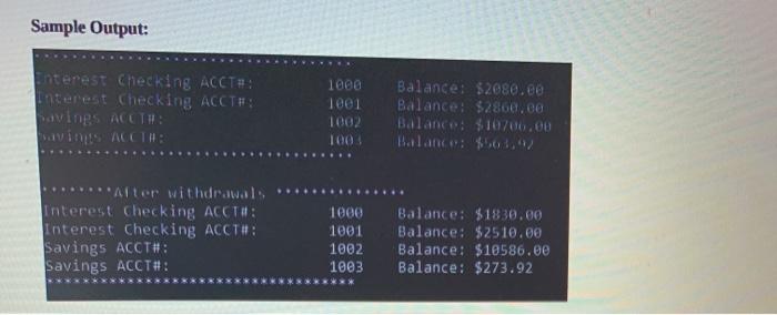 a bank customer's account number and balance. Suppose that account number is