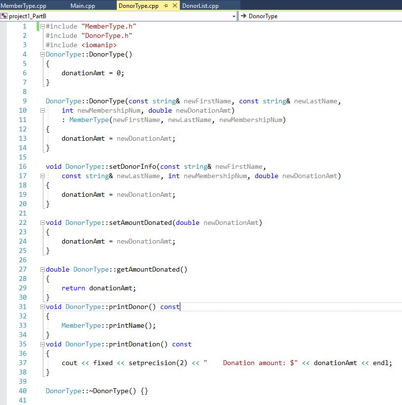 class) You will start by adding the following files to your project