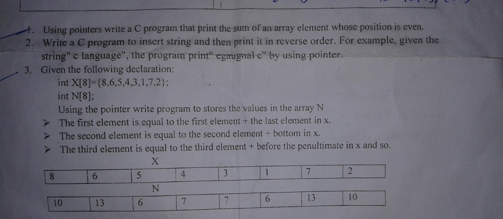  the programe 2&3 by C program... Using pointers write a C