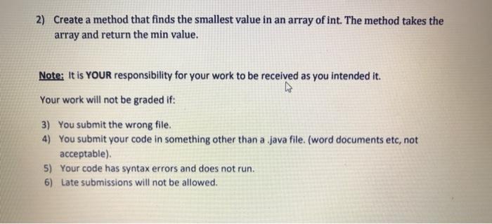 can someone help me with this code ? in Java 2) Create