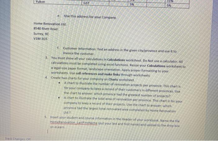 excel and want each step how you did that BCPT 123 Project: