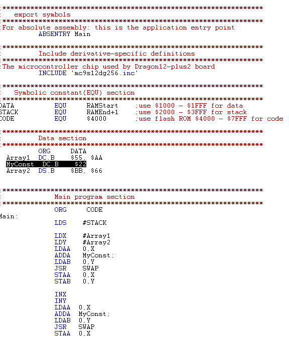 the direction that involved with CodeWarrior, but I keep getting errors message.