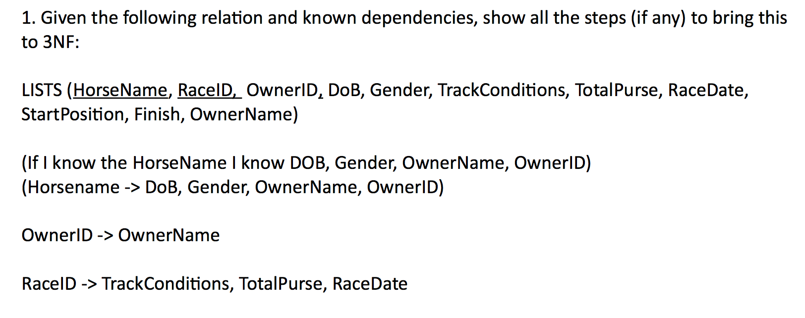 Please work this out and explain how it was done. 1. Given