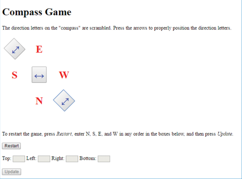 the sample sessions first screenshot, and asks the user to rearrange the