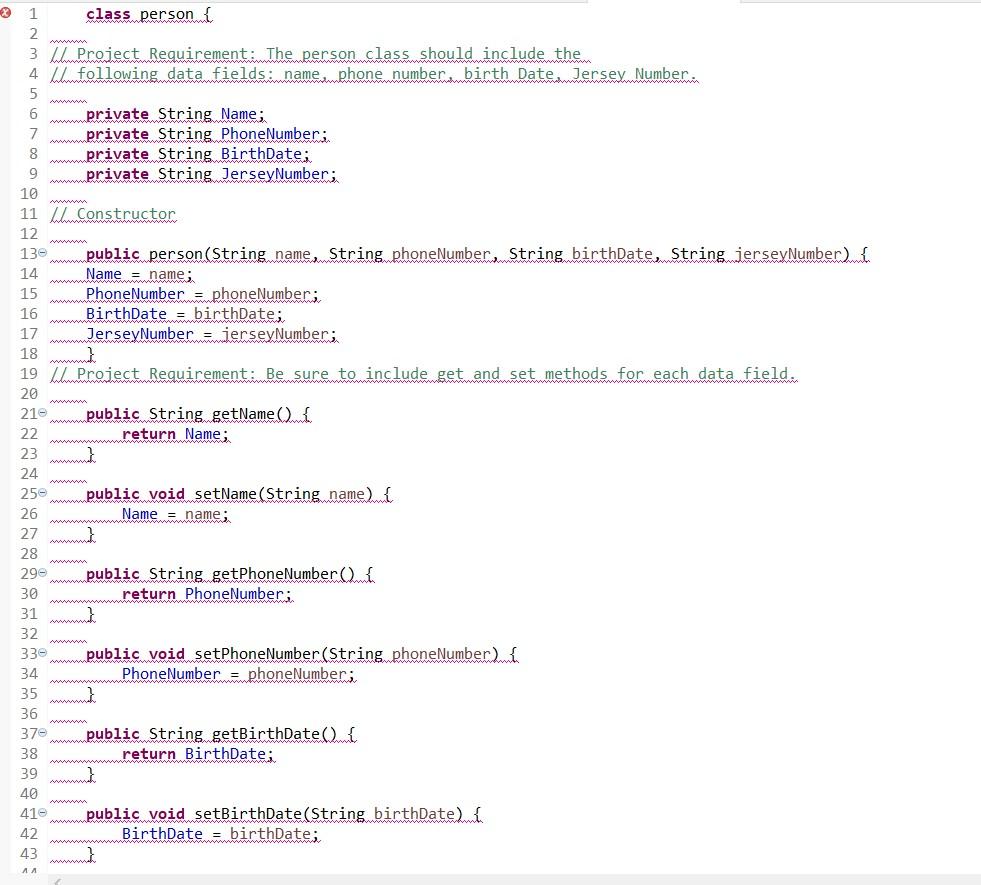 1st) For a SportsTeamRoster program in Java, please review the code, debug