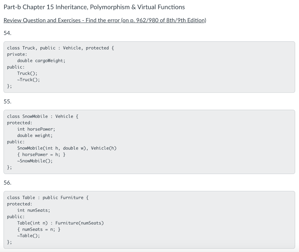 of the class declarations and/or member function definitions below has syntax error(s).