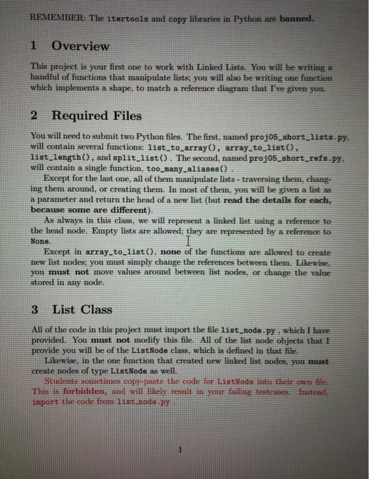  Python; REMEMBER: The itertools and copy libraries in Python are banned.