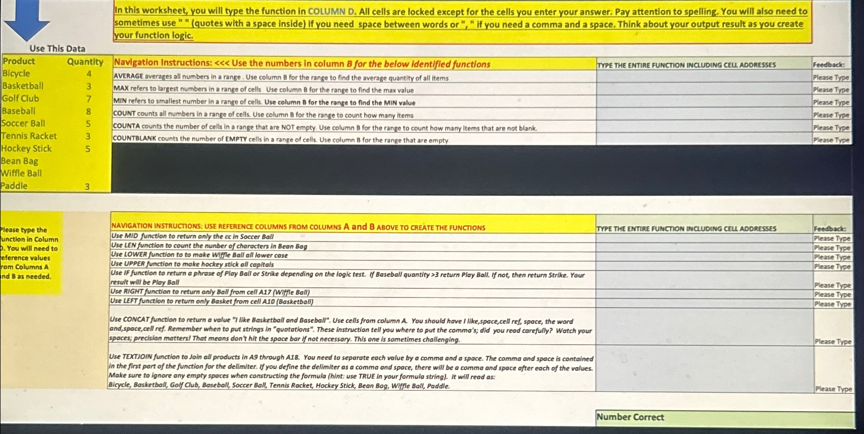  Please help! In this worksheet, you will type the function in