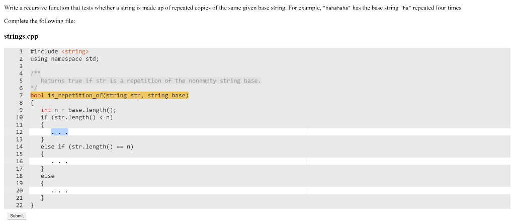  Write a recursive function that tests whether a string is made