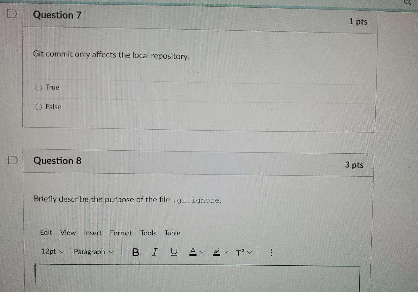 can be performed using which git command? O None of these O