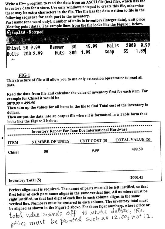  Write a C++ program to read the data from an ASCII