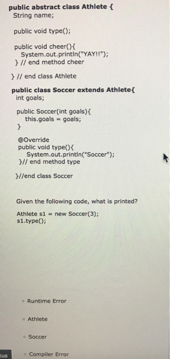  Can you help me with this JAVA question? public abstract class