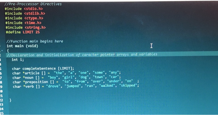 Ive started it this way so far. Q5. (20 points) (Random Sentences)