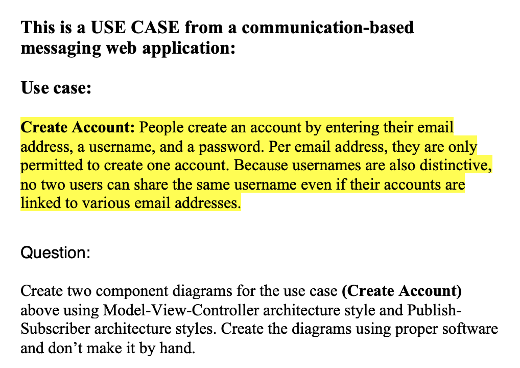  This is a USE CASE from a communication-based messaging web application: