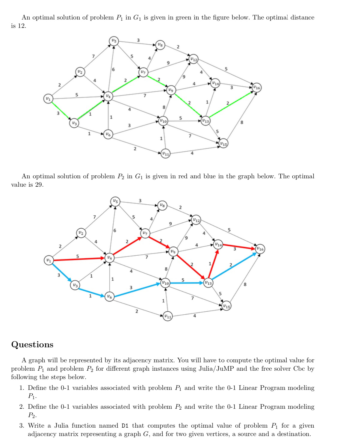  Practical work 2023-2024 The practical work of the OR course consists