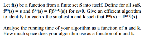 ?Create an algorithm for the following and give its running time. Let