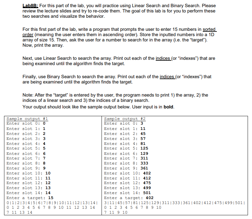 C# Source Code please (please ensure the output matches what is shown