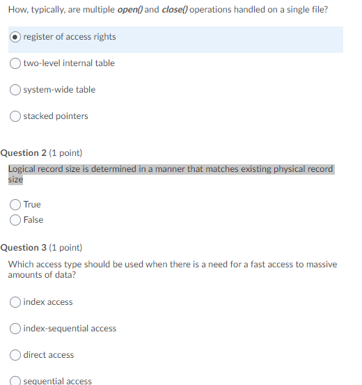  Please do all the problems How, typically, are multiple open() and