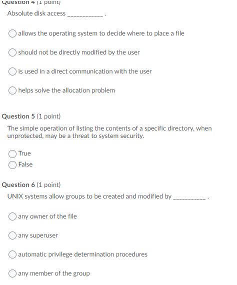 close() operations handled on a single file? register of access rights Otwo-level