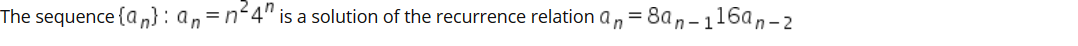 Please write the solution The sequence {an}: an=n24" is a solution of