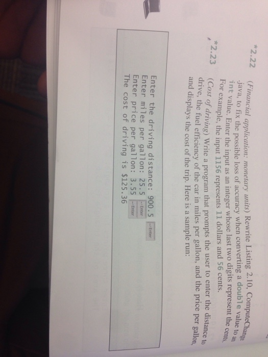  Rewrite Listing 2.10, Compute Change .Java, to fix the possible loss