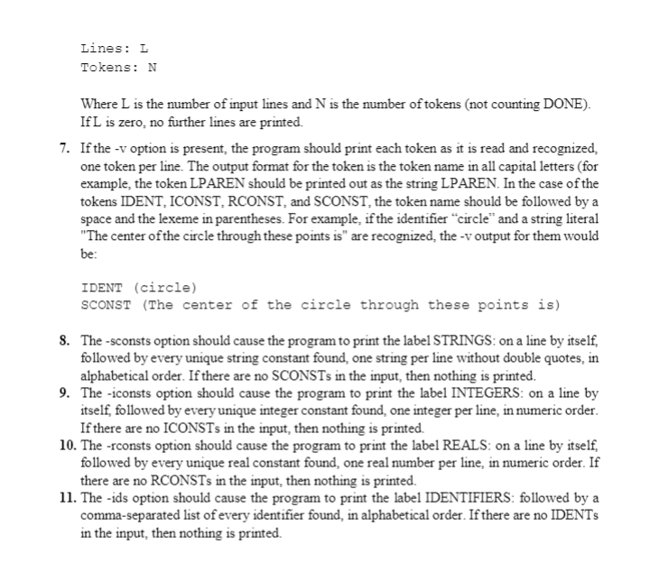 syntax definitions of the language in this assignment, we intend to introduce