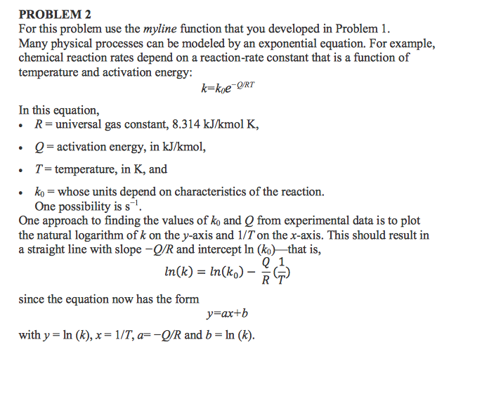 code for the line fitting function, myline Filename: myline.m function [a,b] =