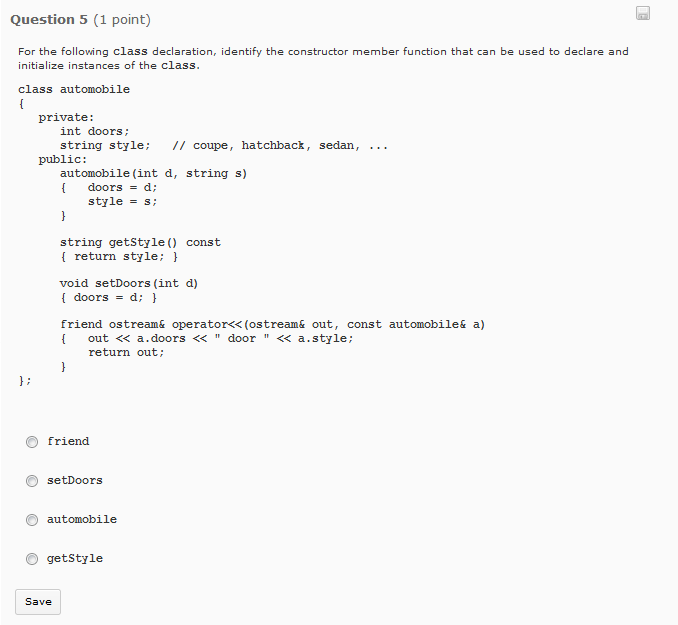 mutator member function that can be used to modify the value of