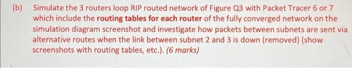 Computer Networks - Dynamic Routing and Name Resolution (b) Simulate the 3