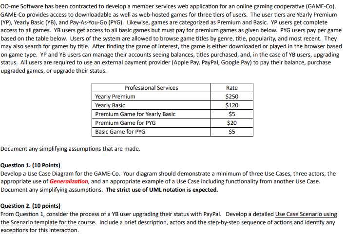  OO-me Software has been contracted to develop a member services web