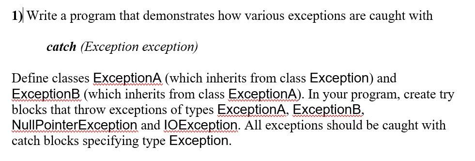 please write this program in java. thank you. 1) Write a program