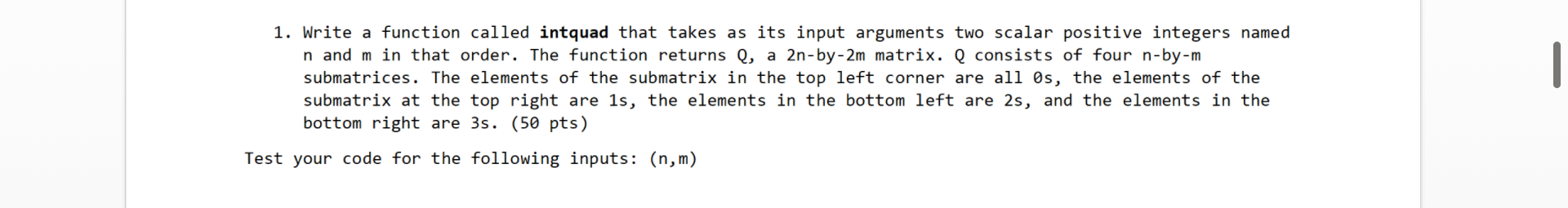 How to write the code of this problem in MATLAB? I 1.