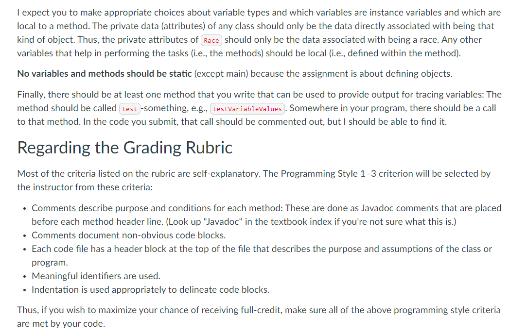 loop that allows you to enter in more than one race and