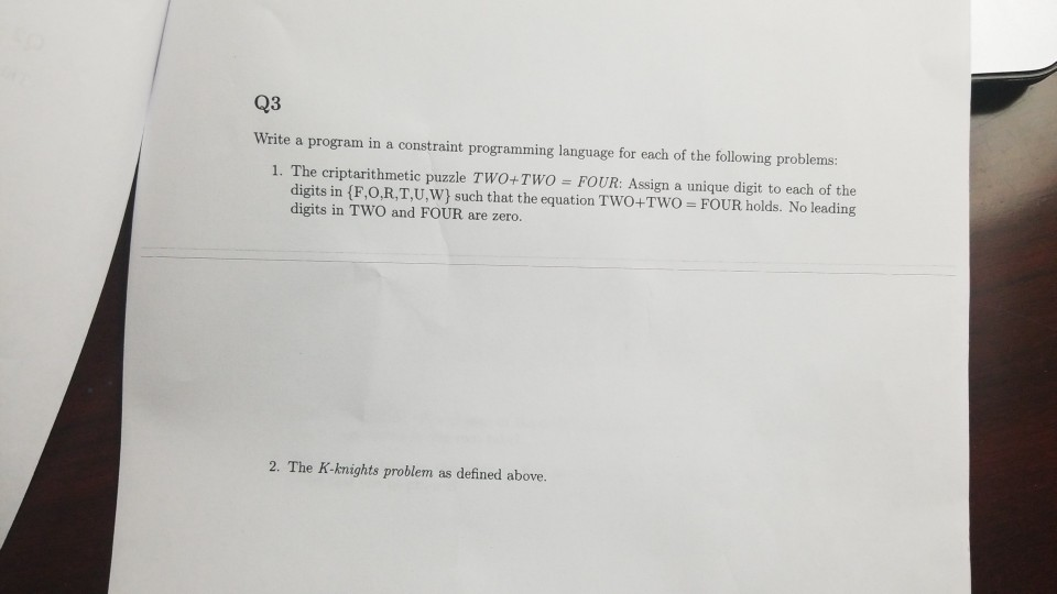 Please explain the solution step by step. Thank you Q3 Write