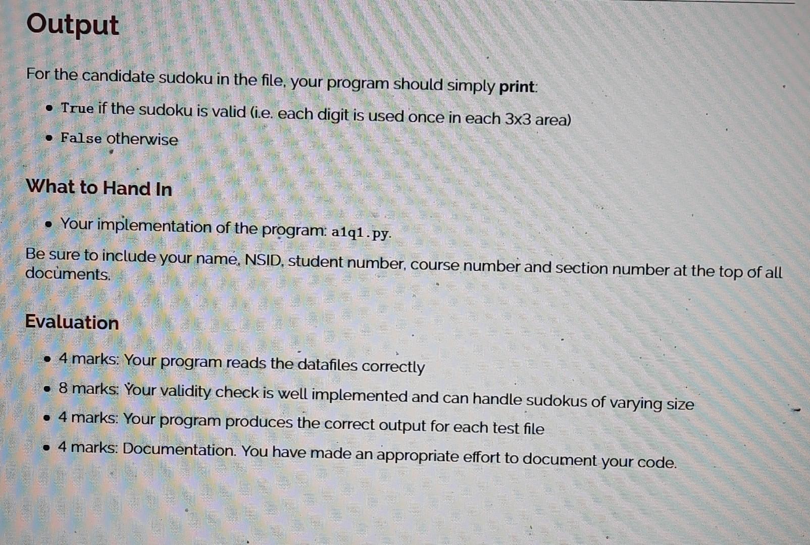 be graded. This question shall not be distributed to any person except