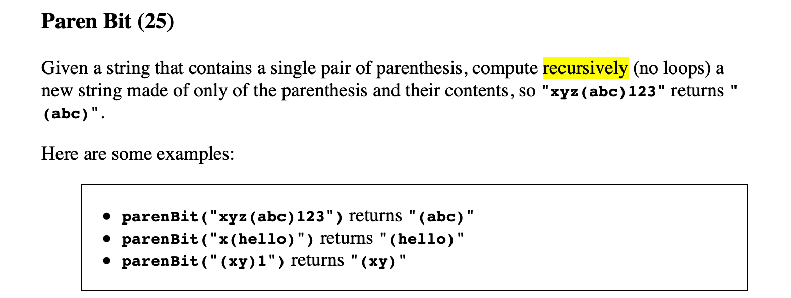  C++!! Paren Bit (25) Given a string that contains a single