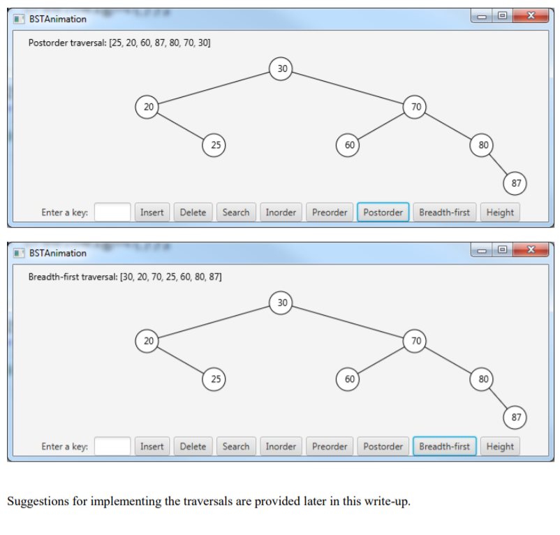objects */ public BST(E[] objects) { for (int i = 0; i