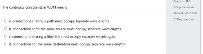9 Not yet answered Marked out of 1.00 P Flag question a.